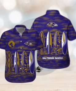 Baltimore Ravens Short Sleeve Shirt Hawaiian Tropical Exclusive Design