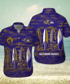 Baltimore Ravens Short Sleeve Shirt Hawaiian Tropical Exclusive Design