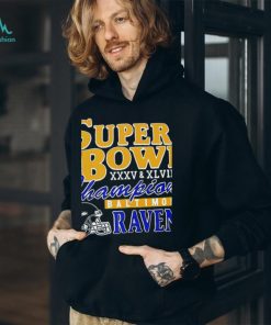 Baltimore Ravens Super Bowl XXXV And XLVII Champions Unisex T Shirt