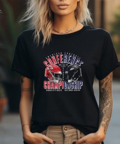 Baltimore Ravens Vs Kansas City Chiefs 2023 AFC Championship Matchup Helmet Head To Head Unisex T Shirt