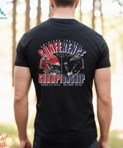 Baltimore Ravens Vs. Kansas City Chiefs 2023 AFC Conference Championship Matchup Official Grey T Shirt