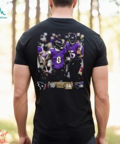 Baltimore Ravens Win 34 10 Houston Texans 2023 Divisional Playoff Final Score Shirt, hoodie, sweater, long sleeve and tank top Baltimore Ravens Win 34 10 Houston Texans 2023 Divisional Playoff Final Score Shirt