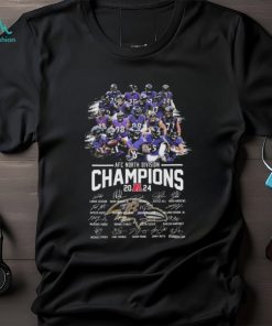 Baltimore Ravens all team afc north division champions signatures 2024 shirt