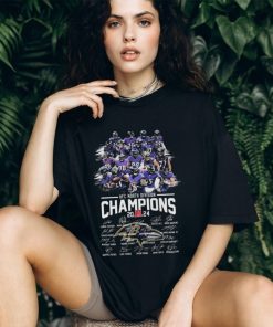 Baltimore Ravens all team afc north division champions signatures 2024 shirt