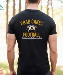 Baltimore Ravens crab cakes and football shirt