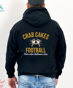 Baltimore Ravens crab cakes and football shirt