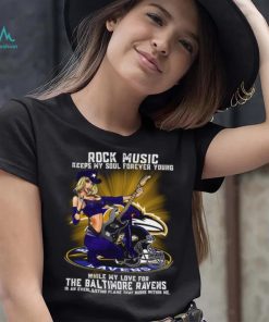 Baltimore Ravens rock music keep my soul forever young shirt