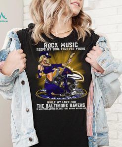 Baltimore Ravens rock music keep my soul forever young shirt