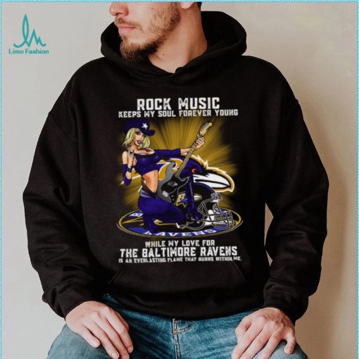 Baltimore Ravens rock music keep my soul forever young shirt