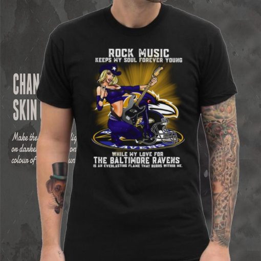 Baltimore Ravens rock music keep my soul forever young shirt