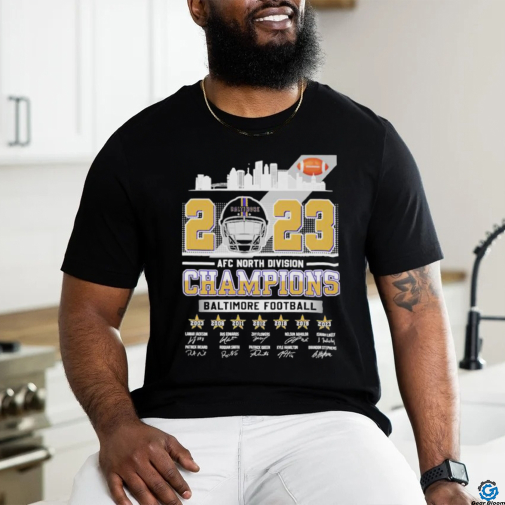 Baltimore Skyline 2023 AFC North Division Champions Baltimore Ravens Shirt Baltimore Skyline 2023 AFC North Division Champions Baltimore Ravens Shirt