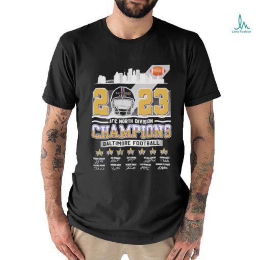 Baltimore Skyline 2023 AFC North Division Champions Baltimore Ravens Shirt