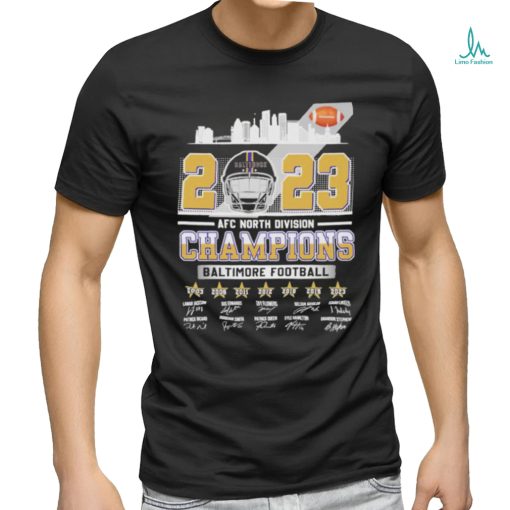 Baltimore Skyline 2023 AFC North Division Champions Baltimore Ravens Shirt