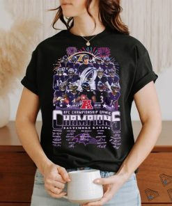 Baltimore ravens 2023 2024 afc championship game champions team name signature shirt