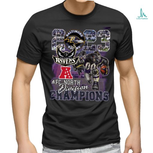 Baltimore ravens mascot 2023 afc north division champions team player shirt