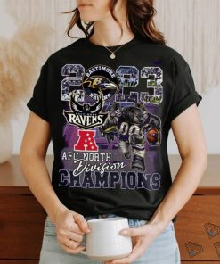 Baltimore ravens mascot 2023 afc north division champions team player shirt