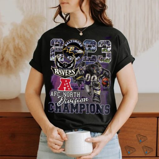 Baltimore ravens mascot 2023 afc north division champions team player shirt
