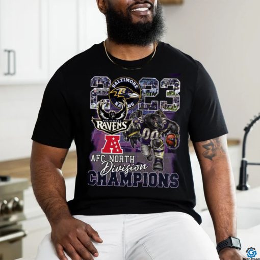 Baltimore ravens mascot 2023 afc north division champions team player shirt