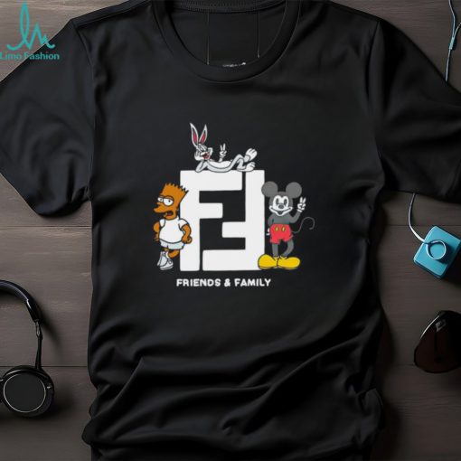 Bart Simpson Mickey Mouse and Bugs Bunny friends and family shirt