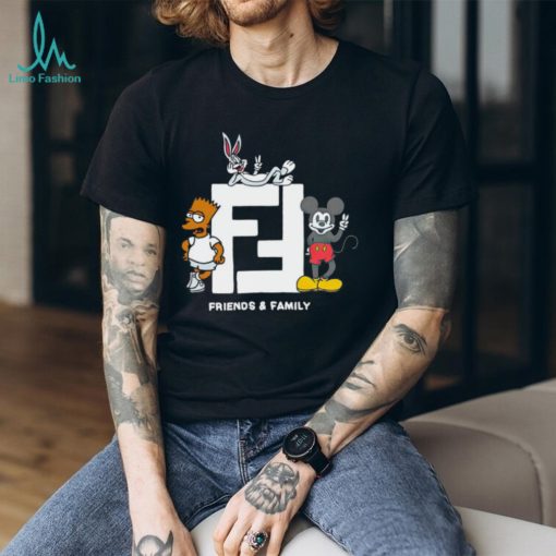 Bart Simpson Mickey Mouse and Bugs Bunny friends and family shirt