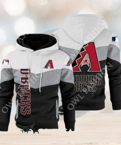 Baseball Arizona Diamondbacks Team MLB Black White Printed Hoodie