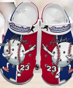 Baseball Ball Dabbing Cute – Custom Name Number Crocs