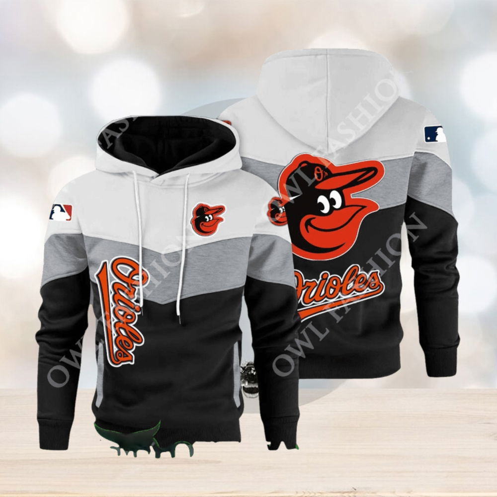 Baseball Baltimore Orioles Team MLB Black White Printed Hoodie Baseball Baltimore Orioles Team MLB Black White Printed Hoodie