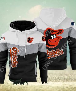Baseball Baltimore Orioles Team MLB Black White Printed Hoodie