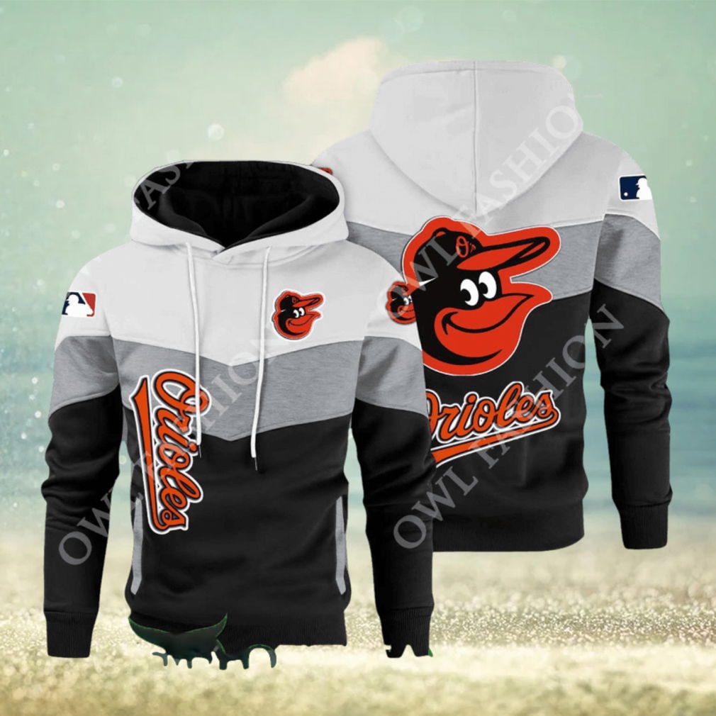 Baseball Baltimore Orioles Team MLB Black White Printed Hoodie Baseball Baltimore Orioles Team MLB Black White Printed Hoodie
