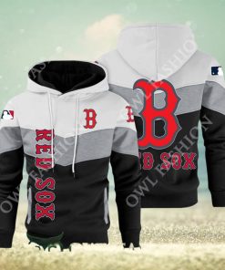 Baseball Boston Red Sox Team MLB Black White Printed Hoodie