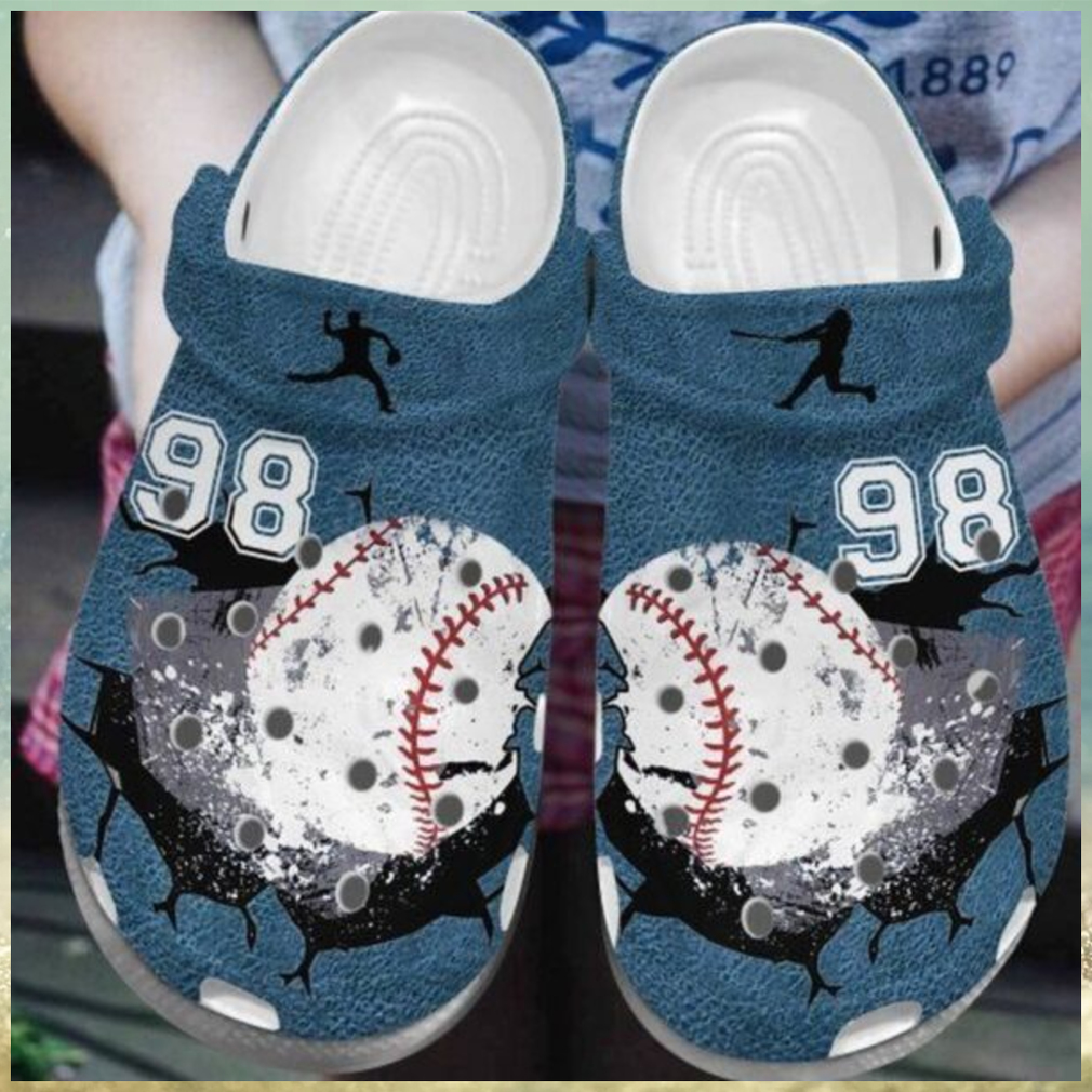 Baseball Cracks Blue Personalize Clog Custom Crocs Clog Number On Sandal Fashion Style Comfortable For Women Men Kid Baseball Cracks Blue Personalize Clog Custom Crocs Clog Number On Sandal Fashion Style Comfortable For Women Men Kid