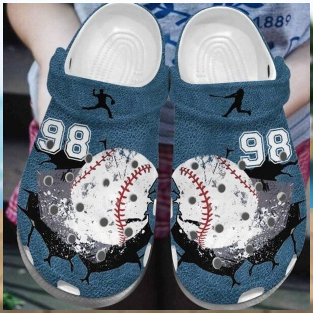 Baseball Cracks Blue Personalize Clog Custom Crocs Clog Number On Sandal Fashion Style Comfortable For Women Men Kid Baseball Cracks Blue Personalize Clog Custom Crocs Clog Number On Sandal Fashion Style Comfortable For Women Men Kid
