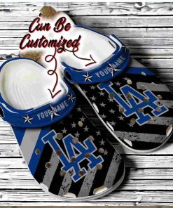 Baseball Crocs Personalized LA Dodgers American Flag