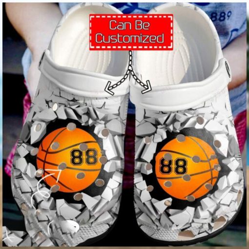 Baseball Crocs – Personalized Basketball Broken Wall Clogs Shoes