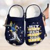 Baseball Hit Hard Run Fast Gift For Lover Rubber Crocs Comfy Footwear