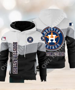 Baseball Houston Astros Team MLB Black White Printed Hoodie