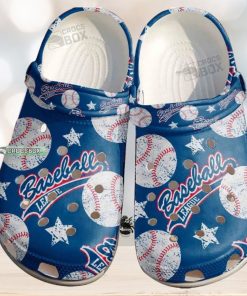 Baseball In Sky Shoes Crocs For Batter Funny Baseball League Custom Shoes Crocs