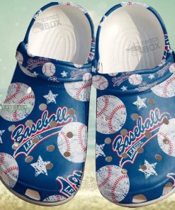 Baseball In Sky Shoes Crocs For Batter Funny Baseball League Custom Shoes Crocs