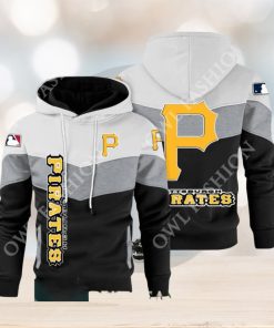 Baseball Pittsburgh Pirates Team MLB Black White Printed Hoodie