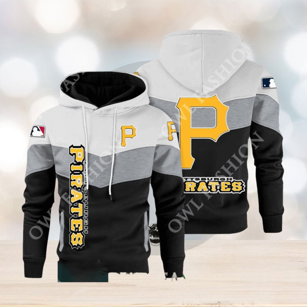 Baseball Pittsburgh Pirates Team MLB Black White Printed Hoodie Baseball Pittsburgh Pirates Team MLB Black White Printed Hoodie