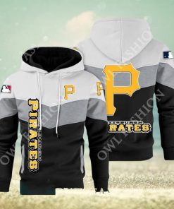 Baseball Pittsburgh Pirates Team MLB Black White Printed Hoodie