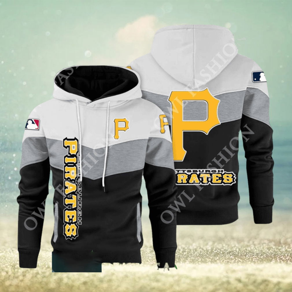 Baseball Pittsburgh Pirates Team MLB Black White Printed Hoodie Baseball Pittsburgh Pirates Team MLB Black White Printed Hoodie