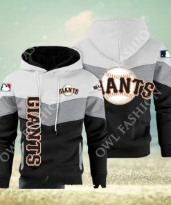 Baseball San Francisco Giants Team MLB Black White Printed Hoodie