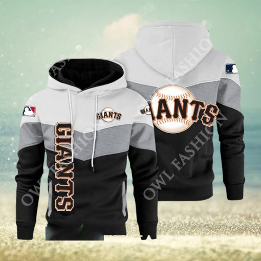 Baseball San Francisco Giants Team MLB Black White Printed Hoodie