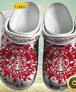 Be My Valentine Personalized Unicorn Heart Valentine Glitter Clog Shoes Classic Valentine Crocs