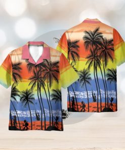 Beach Colorful Tropical Palm Tree 3D Hawaiian Shirt Holiday Gift