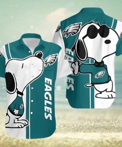 Beach Shirt Philadelphia Eagles Snoopy Lover 3d Printed Hawaiian Shirt Beach