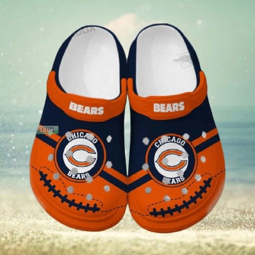 Bears Navy And Orange Crocs Shoes