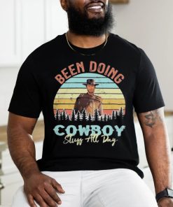 Been doing cowboy stuff all day snow falls in the pine forest shirt