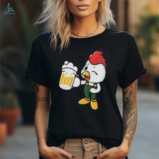 Beer Drinking Chicken Shirt
